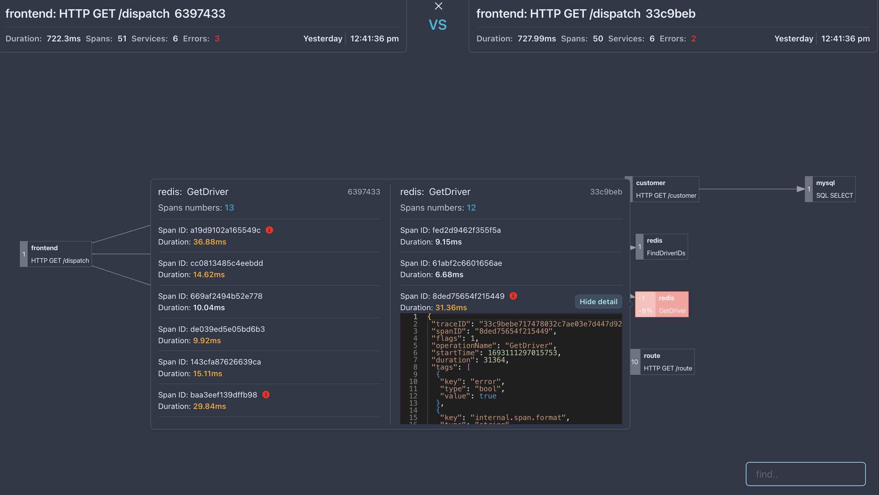 compare-traces-modal